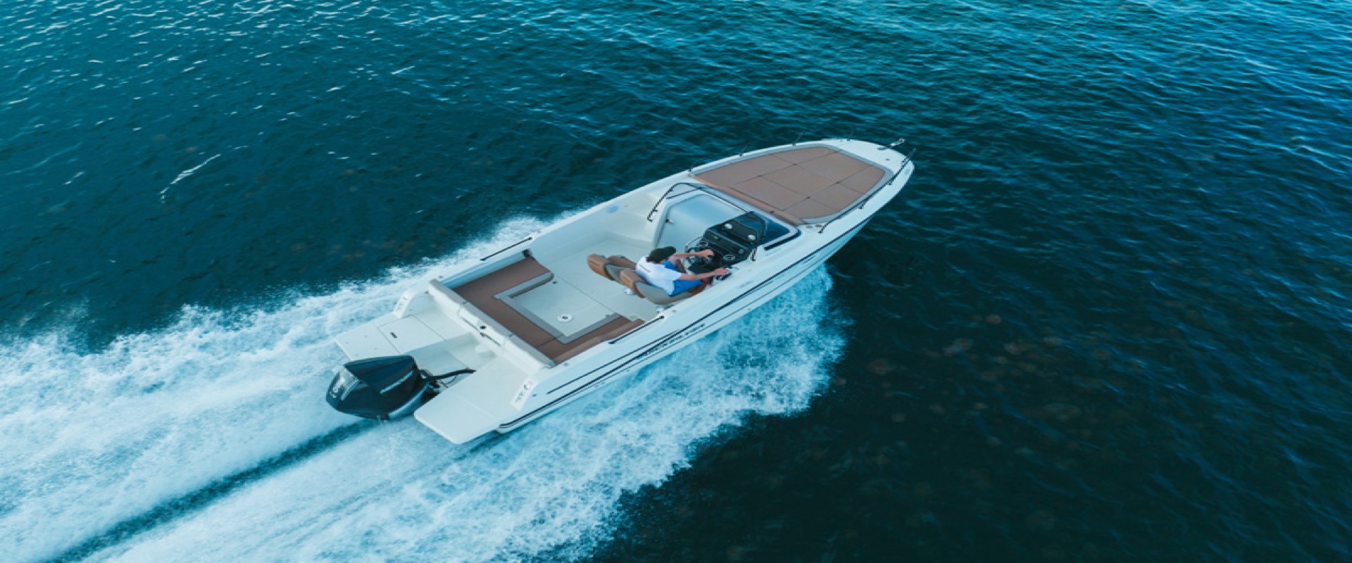 Aerial view of Activ 755 Sundeck at sea